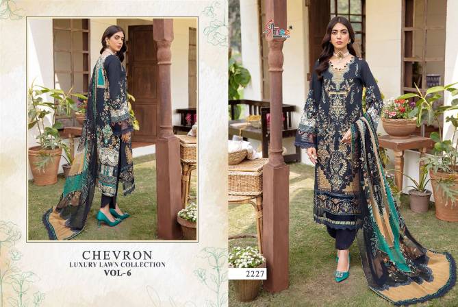 Shree Chevron Luxury Lawn 6 Fancy casual Wear Pakistani Salwar Suits Collection